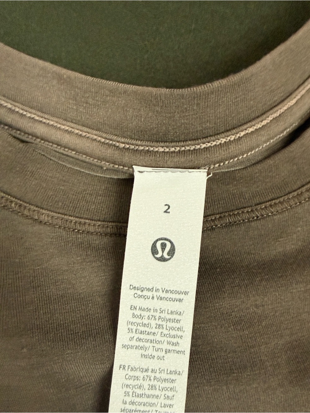 Lululemon easyset, relaxed, long sleeve sz 2 - Elmwood color - Picture 4 of 6